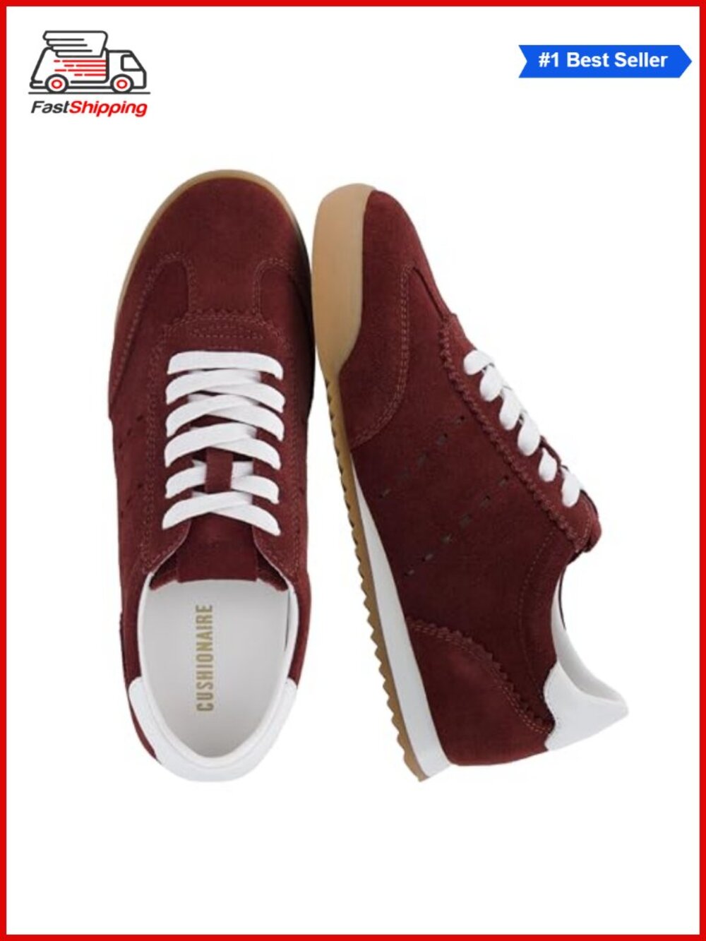 ✨ CUSHIONAIRE Topcat Genuine Leather Suede Sneakers for Women Lightweight Retro